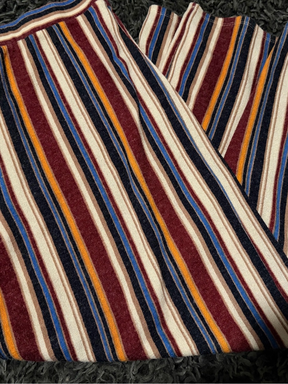 Striped Multicolor Knit Palazzo Pants